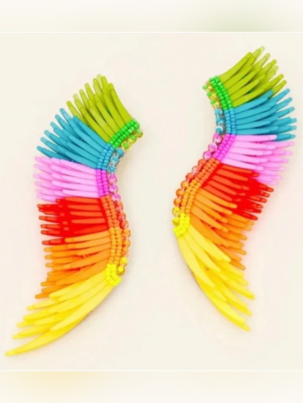 Mignonne Gavigan Madeline Earrings, Neon Rainbow